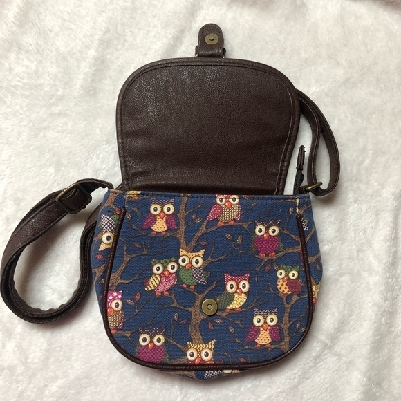 Owl Cloth Small Crossbody Purse NWOT - Picture 3 of 8